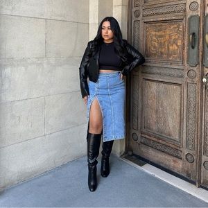NWT Midi Denim Skirt